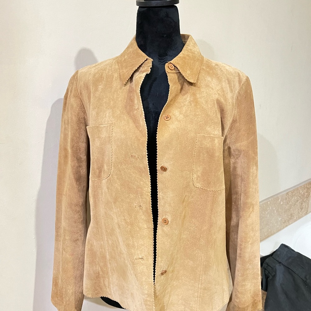 Leather Jacket Camel/ dark beige / Tan 100% leather
